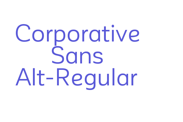 Corporative Sans Alt-Regular Font