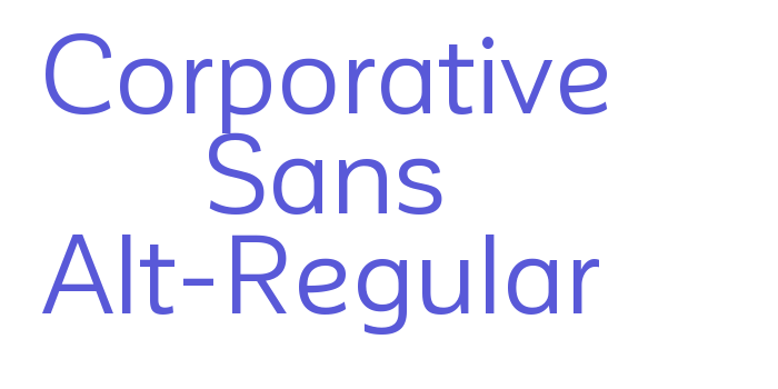 Corporative Sans Alt-Regular Font