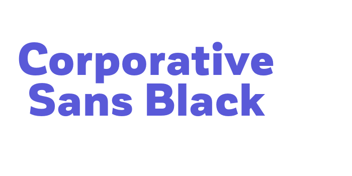 Corporative Sans Black Font Download