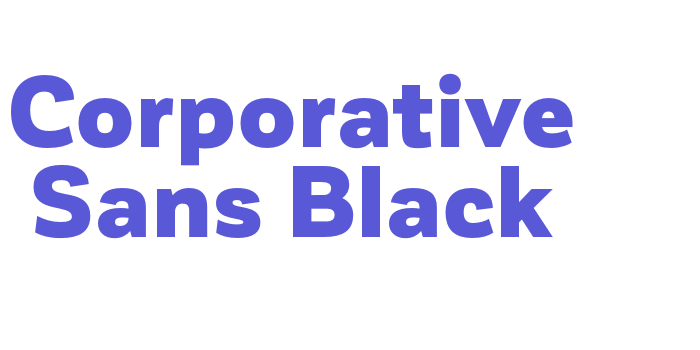 Corporative Sans Black Font