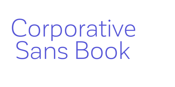 Corporative Sans Book Font