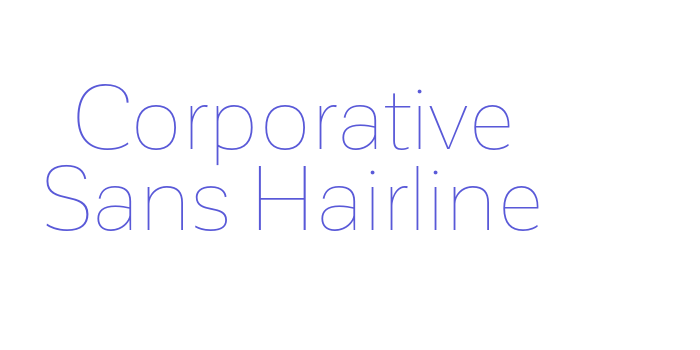 Corporative Sans Hairline Font Download