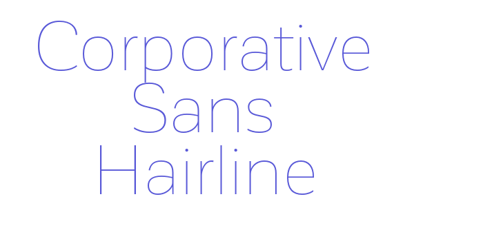 Corporative Sans Hairline Font