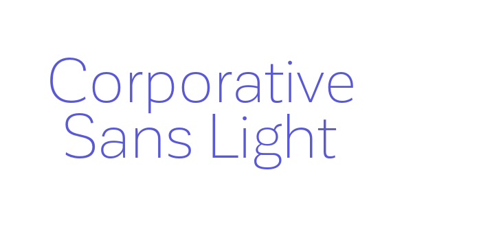 Corporative Sans Light Font Download