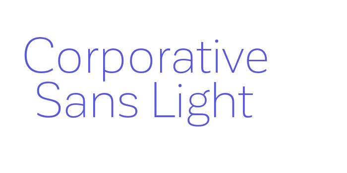 Corporative Sans Light Font