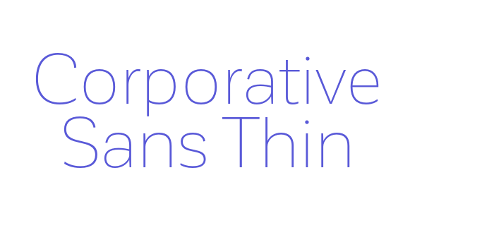 Corporative Sans Thin Font