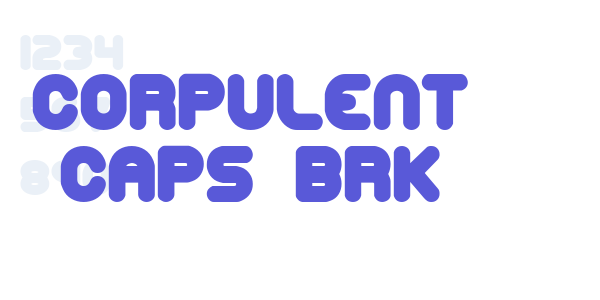 Corpulent Caps BRK font free