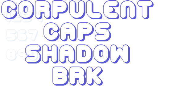 Corpulent Caps Shadow BRK font free