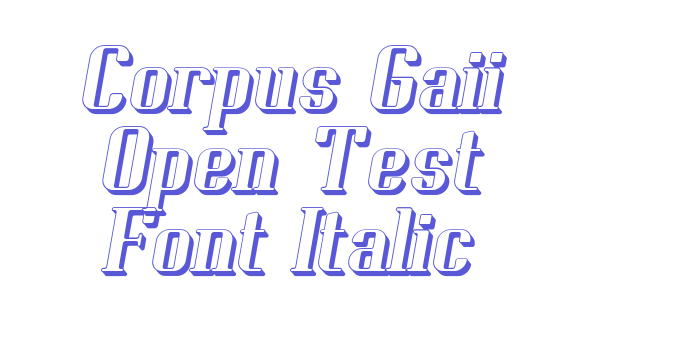 Corpus Gaii Open Test Font Italic Font Download