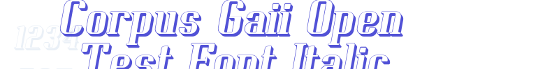 Corpus Gaii Open Test Font Italic-font