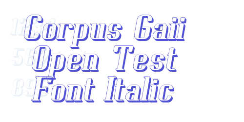 Corpus Gaii Open Test Font Italic-font-download
