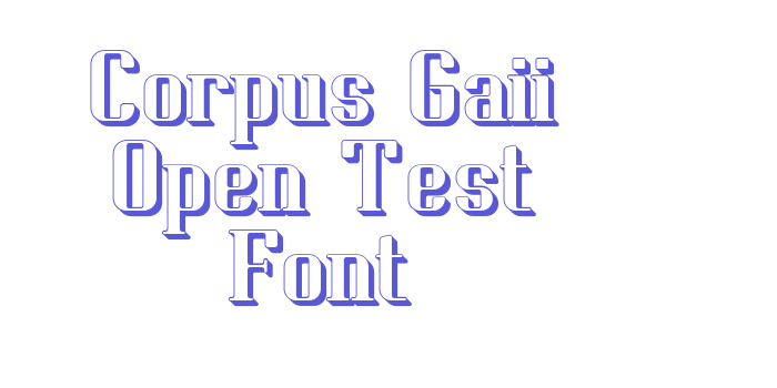 Corpus Gaii Open Test Font Font Download