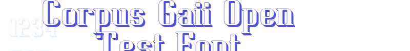 Corpus Gaii Open Test Font-font