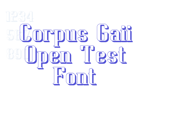 Corpus Gaii Open Test Font