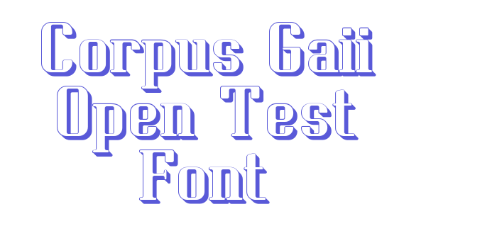 Corpus Gaii Open Test Font Font