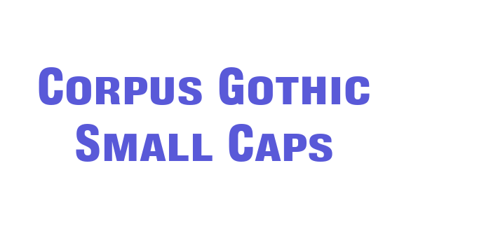 Corpus Gothic Small Caps Font Download