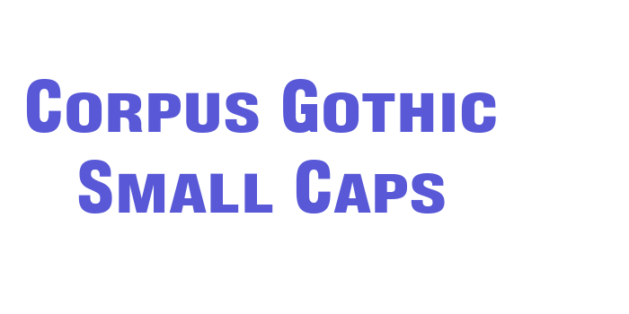 Corpus Gothic Small Caps Font