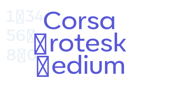 Corsa Grotesk Medium font free