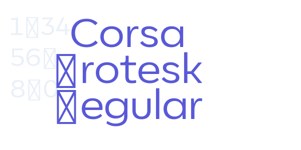 Corsa Grotesk Regular font free