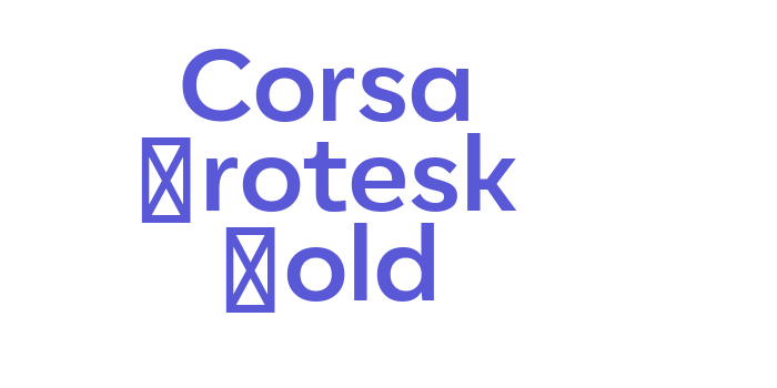 Corsa Grotesk Bold Font Download