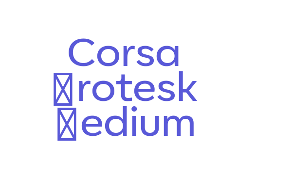 Corsa Grotesk Medium Font