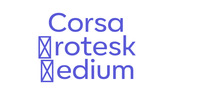 Download Corsa Grotesk Medium Font