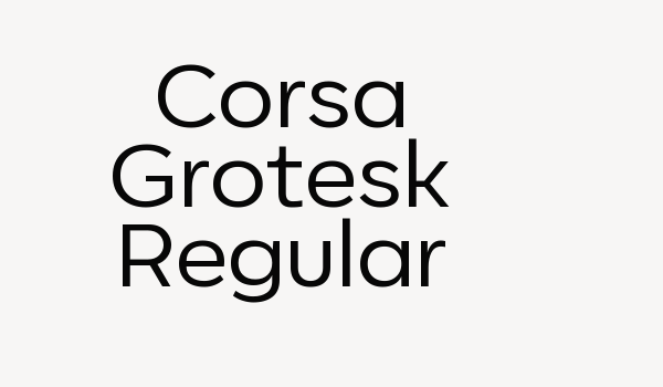 Corsa Grotesk Regular Font