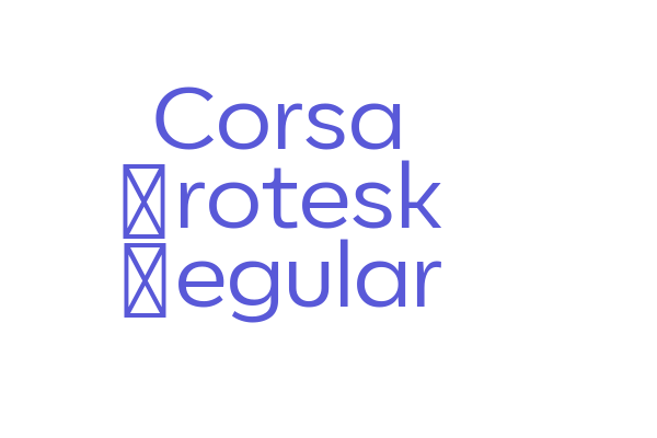 Corsa Grotesk Regular Font