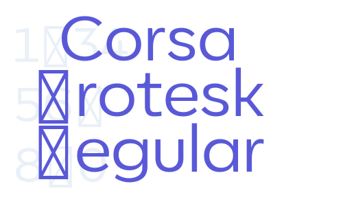 Corsa Grotesk Regular Font Download