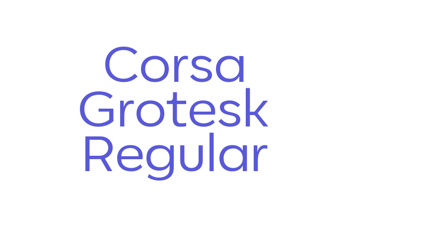 Corsa Grotesk Regular Font Download