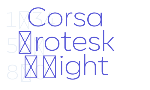 Corsa Grotesk XLight Font Download