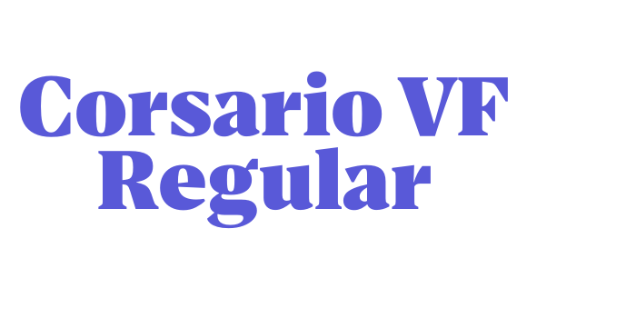 Corsario VF Regular Font Download