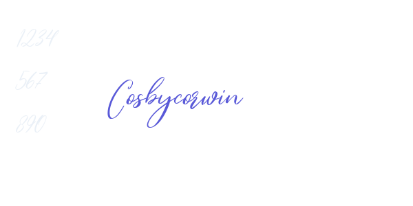 Cosbycorwin font free