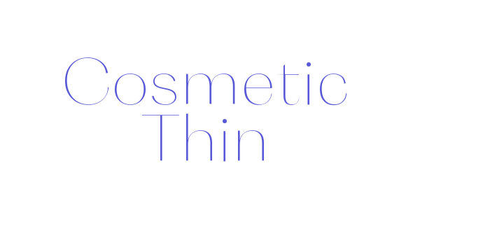 Cosmetic Thin Font Download