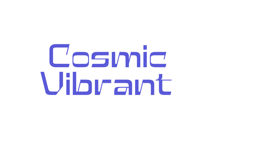 Cosmic Vibrant Font Download