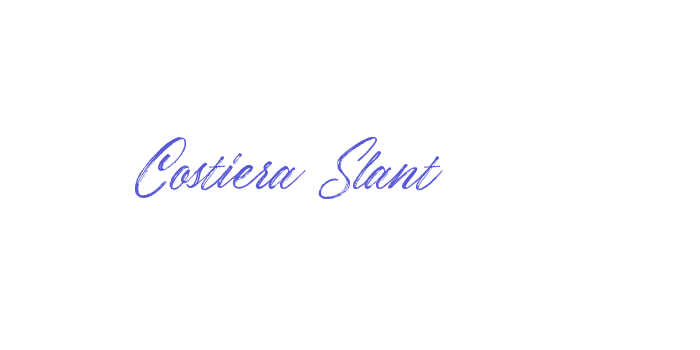 Costiera Slant Font Download