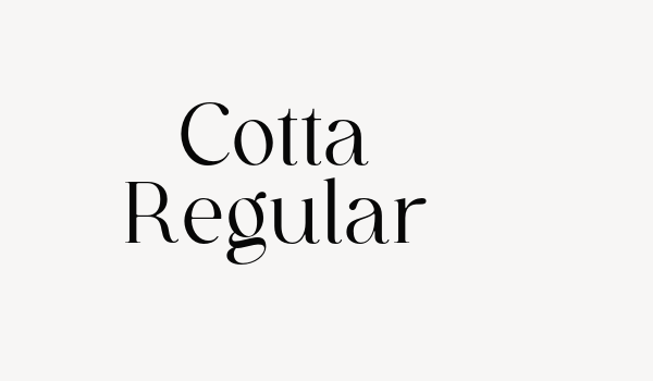 Cotta Regular Font