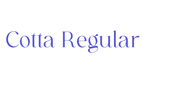 Cotta Regular Font Download