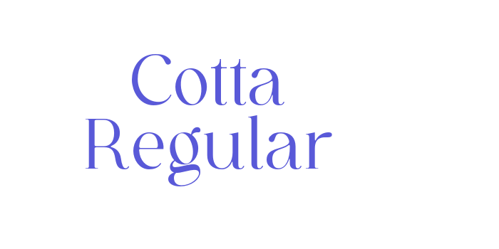 Cotta Regular Font