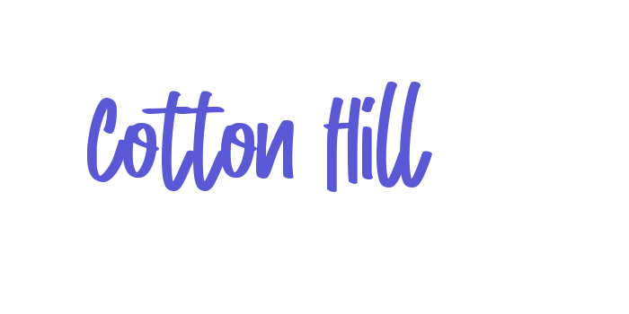 Cotton Hill Font