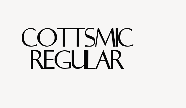 Cottsmic Regular Font