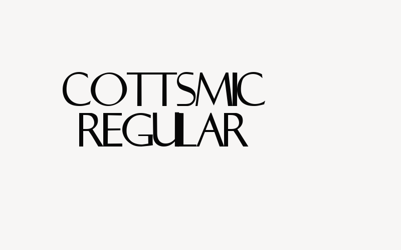 Cottsmic Regular Font