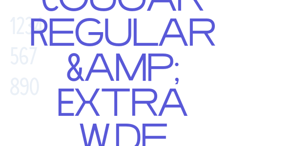 Cougar Regular & Extra Wide font free