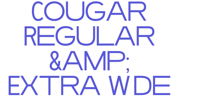 Cougar Regular & Extra Wide Font Download