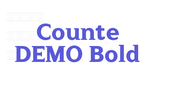 Counte DEMO Bold font free