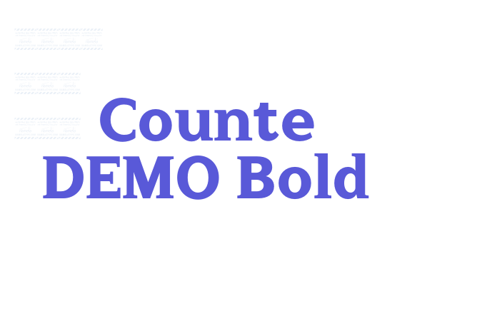 Counte DEMO Bold font free