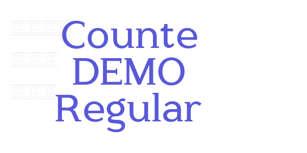 Counte DEMO Regular font free