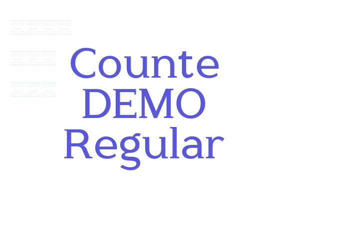 Counte DEMO Regular font free