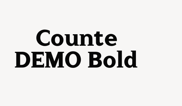 Counte DEMO Bold Font