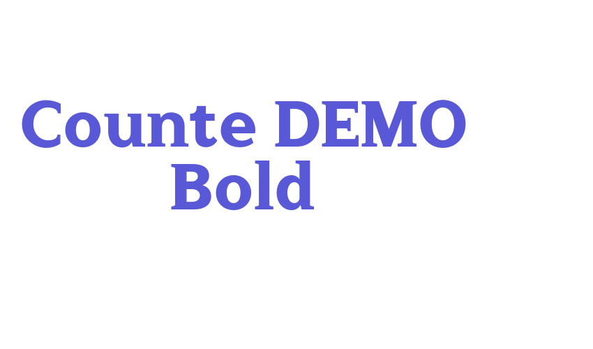 Counte DEMO Bold Font Download